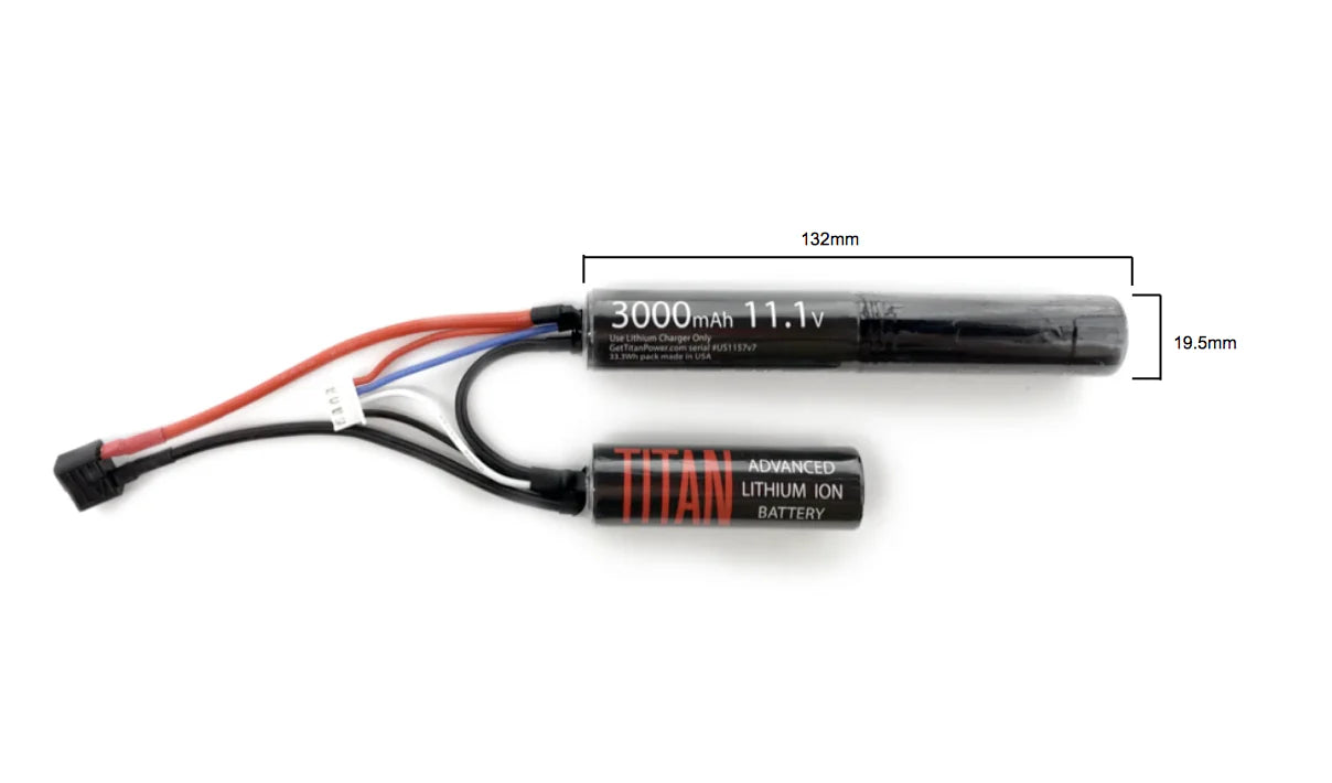 Titan Power 3000mAh 11.1v Nunchuck T-Plug (Deans)
