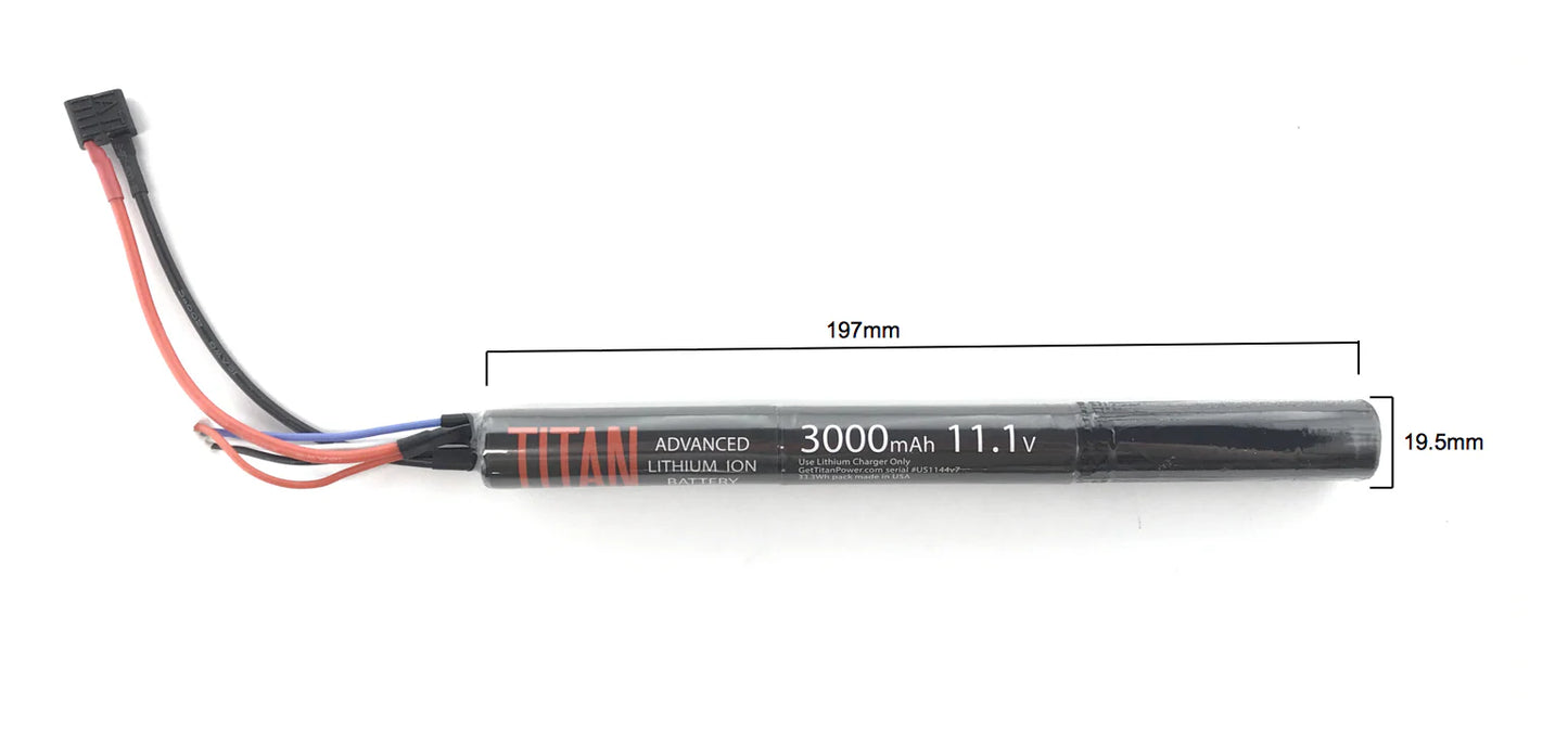 Titan Power 3000mAh 11.1v Stick T-Plug (Deans)