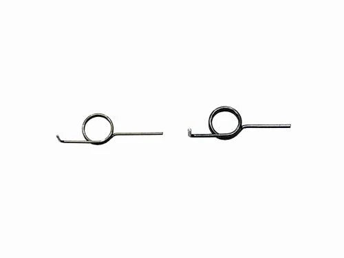 Close up view of Spark low tension upgrade trigger return springs for electronic AEG gearboxes