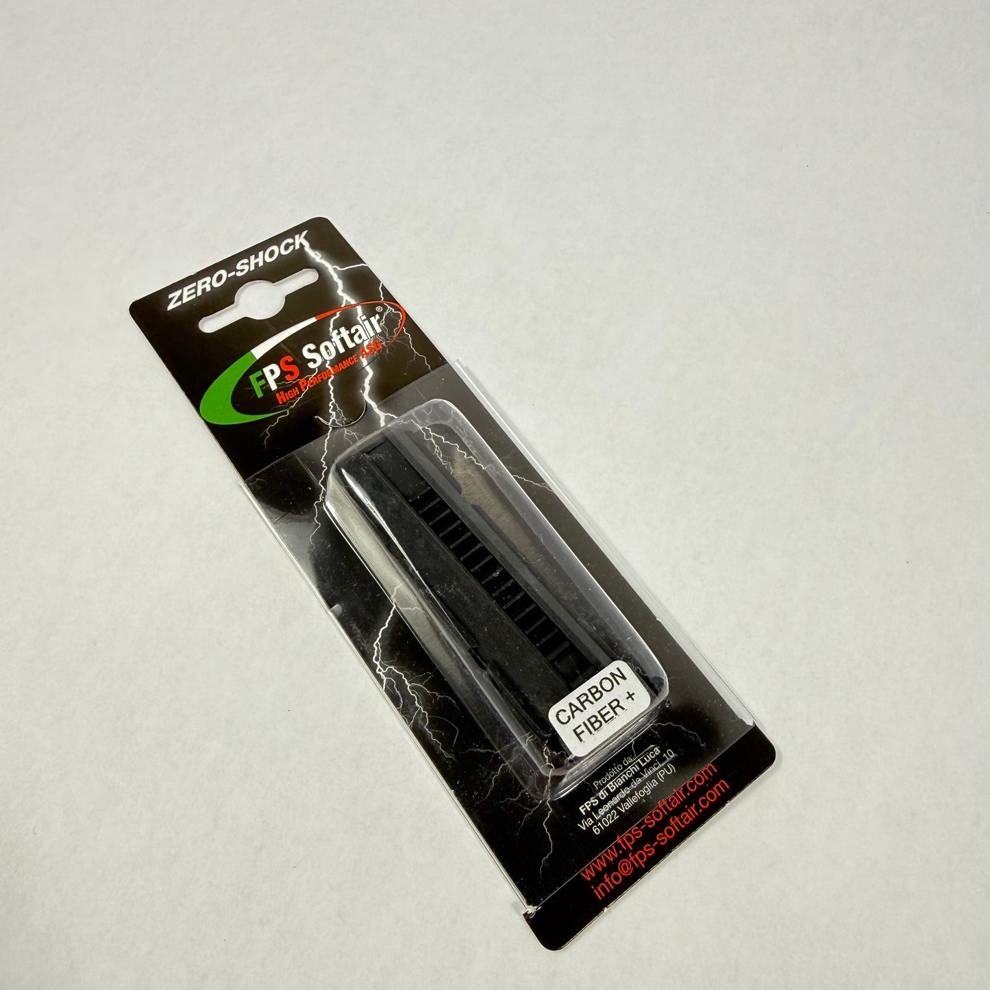 FPS Softair Zero-Shock Carbon Fiber Airsoft Piston with Full Metal Teeth Reinforced Rack (PM04CF+)