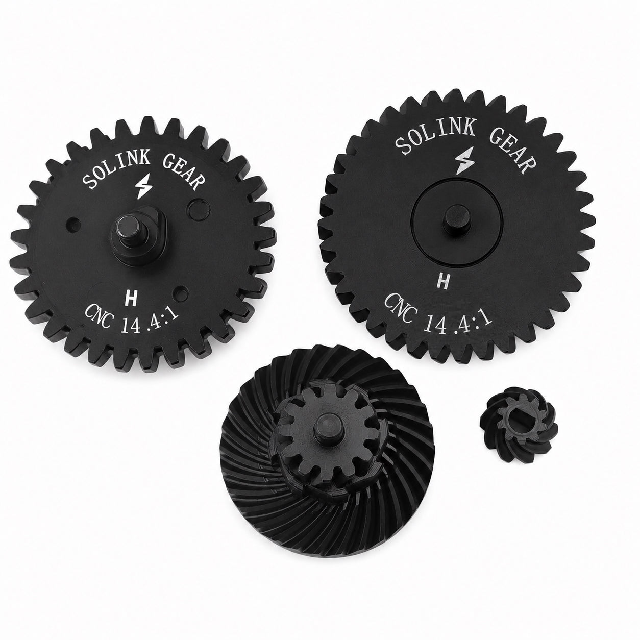 Solink Helical Non-Hollowed 14.4:1 Gear Set (Revised Thickness)