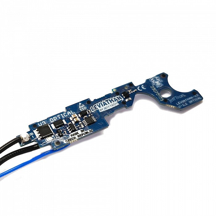 Jefftron Leviathan V3 optical MOSFET rear wired ETU board for AK47 AK74 and G36 airsoft gearboxes