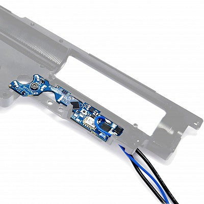 Jefftron Leviathan V3 optical MOSFET rear wired ETU installed in V3 airsoft gearbox