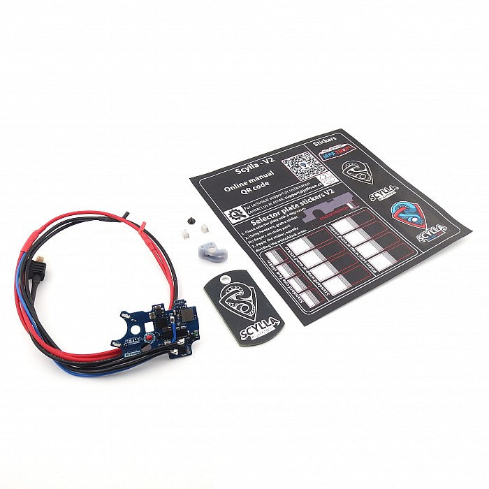 Jefftron Scylla V2 rear wired MOSFET full package with wiring harness, control unit, and included accessories for AEG installation