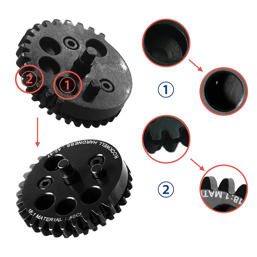 JVAN CNC Steel 18:1 Standard Gearset for V2/V3 Gearboxes