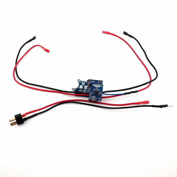 Jefftron Leviathan V2 Optical front wired MOSFET wiring harness with signal wires and Deans connector