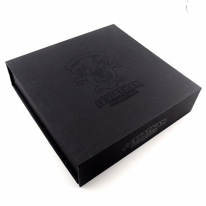 Jefftron Leviathan V2 Optical retail packaging box with Leviathan branding on white background