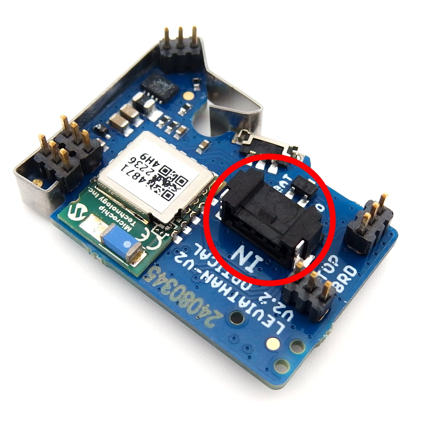 Jefftron Leviathan V2 Optical top board with microswitch component highlighted for trigger input
