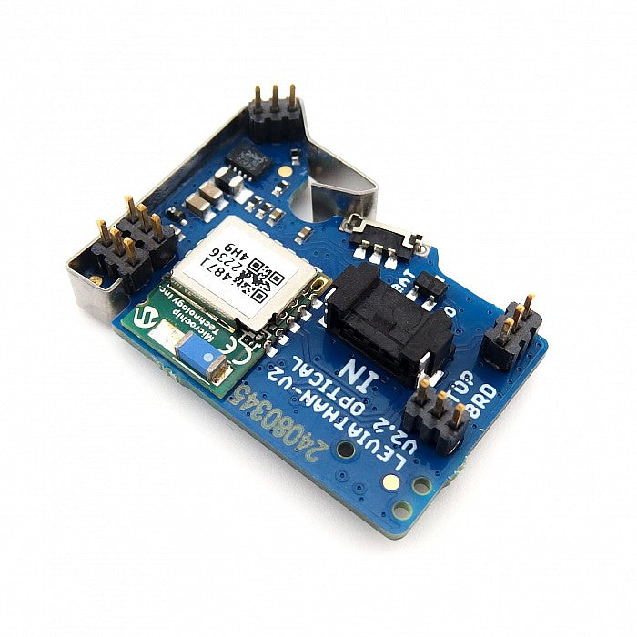 Top board of Jefftron Leviathan V2 Optical MOSFET showing processor and connector layout for AEG gearbox